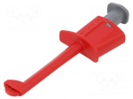 Clip-on probe | hook type | 20A | red | Grip capac: max.12.3mm | 1kV