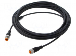 Cable: for sensors/automation | M12 | PIN: 4 | 10m | plug | 230VDC | 4A