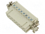 Connector: HDC | contact insert | female | CDA | PIN: 16 | 16A | 600V