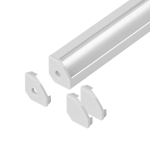 T&ouml;&ouml;riistad ja m&otilde;&otilde;teseadmed // Uued tooted t&ouml;&ouml;riistade, tarvikute kategoorias // Zestaw: profil aluminiowy do taśm LED, 2000 x 18 x 18 mm, narożny, biały, klosz mrożony, 4 zaślepki
