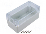 Enclosure: multipurpose | X: 80mm | Y: 160mm | Z: 75mm | ZP | ABS | gasket