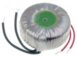 Transformer: toroidal | 40VA | 230VAC | 24V | 1.66A | 0.6kg | &Oslash;: 80mm | IP00