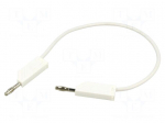 Test lead | 60VDC | 30VAC | 32A | Len: 250mm | white | Material: brass