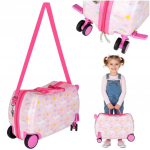 RoGer Children&rsquo;s Wheeled Travel Suitcase 30L Unicorn Print