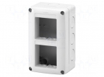 Enclosure: for modular components | IP40 | for wall mounting | grey