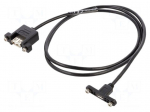 Cable | USB 2.0 | USB A socket,USB B micro socket | 1m | black | 28AWG