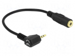 Cable | Jack 2.5mm 3pin angled plug,Jack 3.5mm 4pin socket