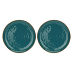 Set of 2 round platters Concerto Ottanio - Blue-green, 32 cm