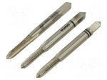 Tap-set | M4 | 0.7 | L: 45mm | Holder: square,hand | 3.4mm | 3pcs.