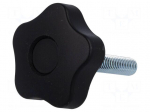 Knob | &Oslash;: 63mm | Ext.thread: M12 | 50mm | H: 37mm | technopolymer (PP)