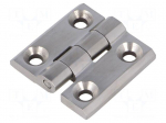 Hinge | Width: 40mm | stainless steel | H: 40mm | Holes no: 4