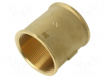 Splice terminal: muff | long,female-female | brass CW617N | BR