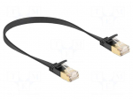 Patch cord | U/FTP | Cat 7 | RJ45 plug,both sides | 0.3m | PVC | black