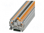 Splice terminal: rail | PT | 20A | 800V | for DIN rail mounting | grey