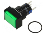 Switch: push-button | SPDT | 0.5A/220VAC | 0.1A/220VDC | ON-(ON) | IP40