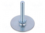 Foot of pin | Base dia: 60mm | M10 | steel | Plunger length: 60mm