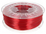 Filament: PET-G | 1.75mm | red (ruby),transparent | 220&divide;250&deg;C | 1kg