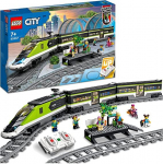 LEGO 60337 City Passenger Bullet Train Construction Toy (Set Includes Remote Controlled Train with Headlights, 2 Cars and 24 Track Elements)