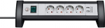 Brennenstuhl Premium-Office-Line, 4-way socket, USB, socket strip (black/grey, with 2 USB charging sockets 3,100mA)