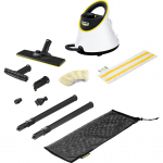 K&auml;rcher steam cleaner SC 2 Deluxe EasyFix (white/black, 1,500 watts, with EasyFix floor cleaning set)