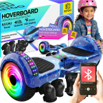 Deskorolka elektryczna hoverboard 6,5' cala deska bluetooth głośniki 250w - niebieska e031-1