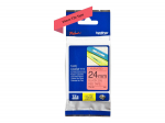 Brother | TZe-451 Laminated Tape | Black On Red | TZe | 8 m | 2.4 cm