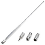 Auto- ja mootorrattatooted, elektroonika, navigatsioon, CB raadio // Car Radio and TV antennas and accessories // 21-087# Antena tv pojedyncza z wtykiem f  75cm + 3 adaptery