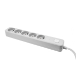 Elektrimaterjalid // Elektri laiendid, Pikendusjuhtmete, hajutuste ja UK ja USA adapterite komplekt // Listwa zasilająca z układem przeciwprzepięciowym, 5 gniazd, włącznik, długość 3m