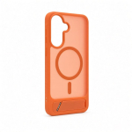 Back panel cover Evelatus Samsung Galaxy A57 Rubber Coated MagSafe With Stand Case Orange