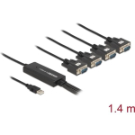 DELOCK USB-kaabel A -> 4x D-Sub9 St/St 1.40m