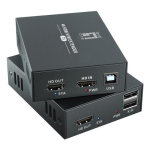Signaali edastuss&uuml;steem AV LevelOne LevelOne HDMI &uuml;le Cat.5/6 pikenduskomplekt 4K, 100m Black