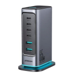 Joyroom mitmeporti laadija GaN kiire laadija C+C+C+C+U+U, 65W, PD 3.0, QC 4.0, PPS, Gray (JR-TCM02)