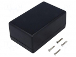 Enclosure: multipurpose | X: 66mm | Y: 105mm | Z: 45mm | 1594 | ABS | black