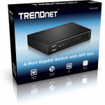 TRENDnet Switch  4 Port Gbit L&uuml;fterlos QoS            Metall