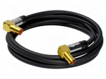 Cable | 75&Omega; | 10m | Full HD,shielded, fourfold,works with 4K, UHD