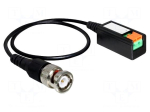 Cable | 0.4m | BNC male,2-pin terminal connector | black