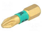 Screwdriver bit | Pozidriv&reg; | PZ2 | Overall len: 25mm