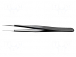 Tweezers | Blade tip shape: sharp | Tweezers len: 110mm | ESD