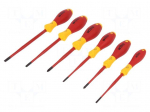 Kit: screwdrivers | Pcs: 6 | insulated | 1kVAC | Phillips,slot