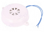 Sound transducer: piezo alarm | 3.5kHz | Sound level: 110dB | 90nF