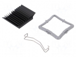 Heatsink: extruded | grilled | BGA | black | L: 32.5mm | W: 32.5mm | 6&deg;C/W