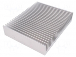 Heatsink: extruded | grilled | natural | L: 200mm | W: 250mm | H: 50mm