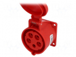 Connector: AC supply 3-phase | socket | female | 32A | 400VAC | IP44