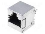 Socket | RJ45 | PIN: 8 | Cat: 5e | shielded | gold-plated | Layout: 8p8c