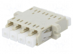 Connector: fiber optic | socket,coupler | quad,multi mode (MM) | LC