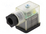 Connector: valve connector | plug | form B | 10mm | female | PIN: 3 | 24V