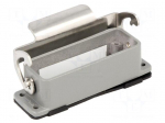 Enclosure: for HDC connectors | size 16A | with latch | straight