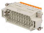 Connector: HDC | male | CDSH | PIN: 27 | 27+PE | size 77.27 | 10A | 400V