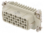 Connector: HDC | female | HD | PIN: 40 | 40+PE | size 6 | w/o contacts | 10A