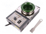 Device: soldering pot | 600W | 150&divide;450&deg;C | 54mm | 230VAC | Plug: EU